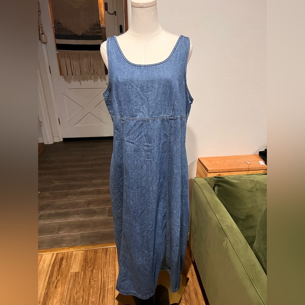 Marsh Landing 100% Cotton Denim Maxi Tank Dress